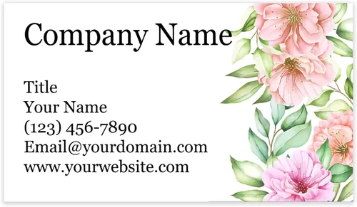 Vista 11 de Tarjetas de visita personalizadas con diseño floral de 3.5 x 2 pulgadas, cartulina reciclada o mate, 100% fabricadas en los Estados Unidos, más