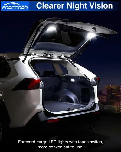 Vista 5 de Compatible con 2 PCS Luces LED de Carga Toyota RAV4 2022 2023 2024 2025 Kit de Luces de Techo del Maletero Lámparas para Puerta Trasera Lámparas