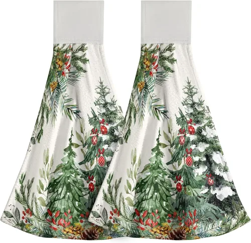 Vista 42 de Poppy Flower Hanging Hand Towels Set of 2,17x12 Inch Watercolor Chinoiserie Yellow Black Floral Soft Absorbent Dish Cloth Tie Towel for Kitchen