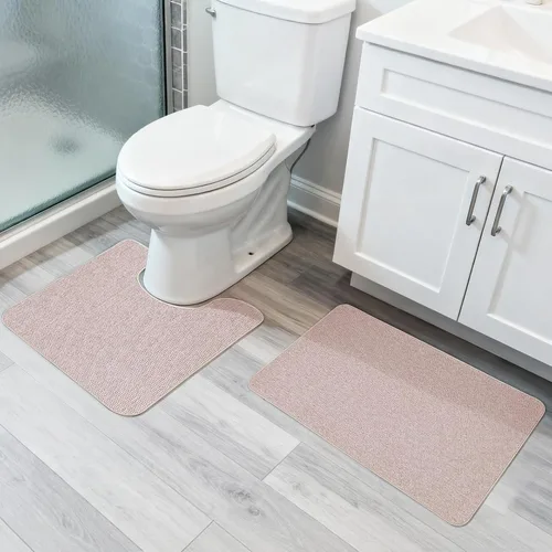 Vista 51 de Tapete de baño ultrafino, con base de goma, antideslizante, secado rápido, lavable a máquina, pelo bajo, absorbente, para ducha exterior, fregadero