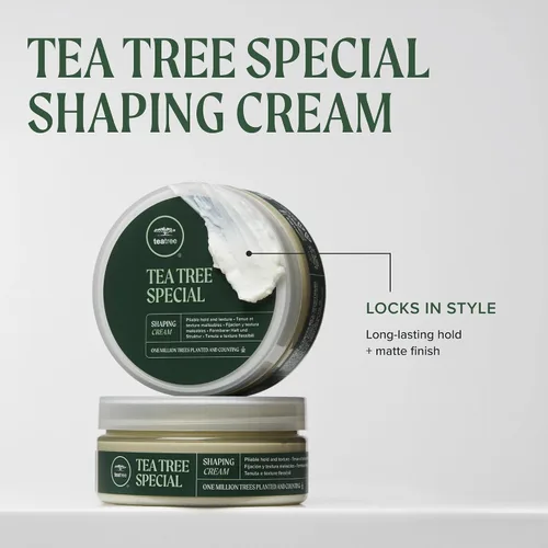 Vista 5 de Crema moldeadora Tea Tree, crema para peinar el cabello, fijación duradera, acabado mate, para todo tipo de cabello