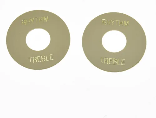 Vista 5 de KAISH 2 unids negro con letra dorada LP interruptor de palanca de guitarra placa de ritmo agudos anillo para Les Paul