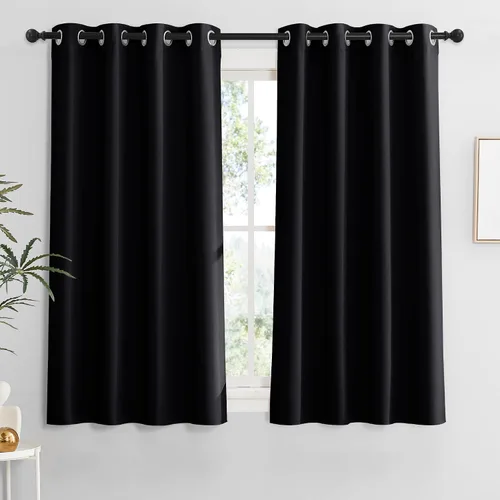 Vista 86 de RYB HOME - Cortinas para armario de 36 pulgadas, cortinas para oscurecer la habitación con ojales resistentes a la oxidación, cortinas de Aqua