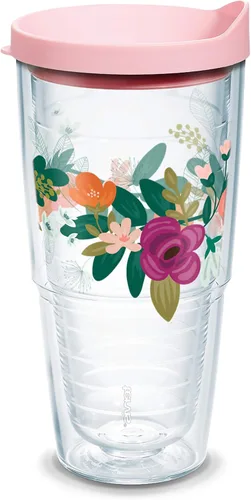 Vista 12 de Tervis Neo Mint Floral Hecho en Estados Unidos - Vaso aislado de doble pared con aislamiento mantiene las bebidas frías y calientes, 16 onzas
