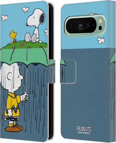 Vista 16 de Head Case Designs Officially Licensed Peanuts Charlie & Woodstock Nap Halfs and Laughs Leather Wallet Case Compatible with Google Pixel 8