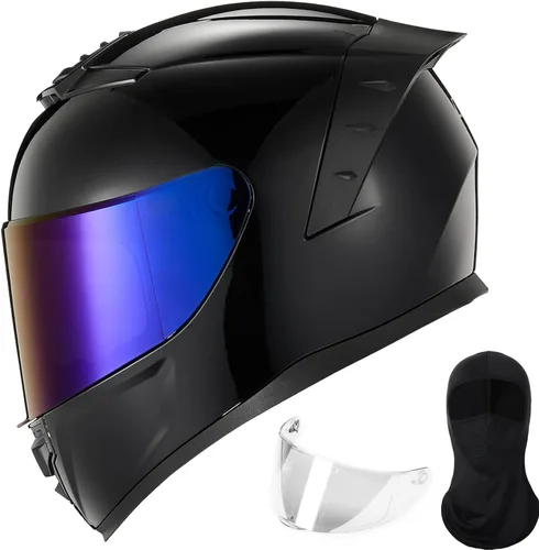Vista 9 de ILM - Cascos de motocicleta de cara completa para hombres y mujeres, para deportes motorizados, moto, calle, carreras, aprobados por DOT