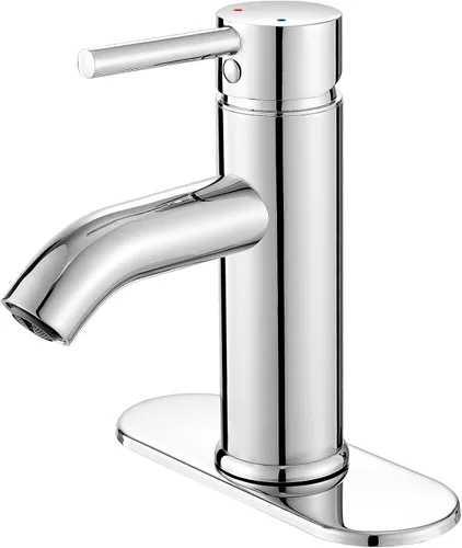 Vista 14 de VOTON Grifo de Baño Negro de Una Sola Manija Grifo de Lavabo de Baño Negro Mate Grifo de Lavabo RV para Recipiente de Baño 1 o 3 Agujeros con Placa