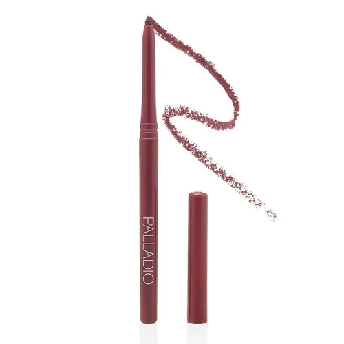 Vista 14 de Palladio Delineador de labios retráctil impermeable de alta pigmentación y color cremoso, delgado enrollable, fórmula a prueba de manchas con larga