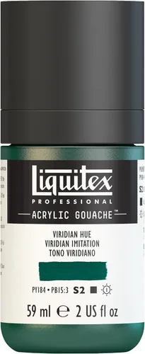Vista 26 de Liquitex - Gouache acrílico profesional, botella de 2 onzas (59 ml), verde aguamarina brillante