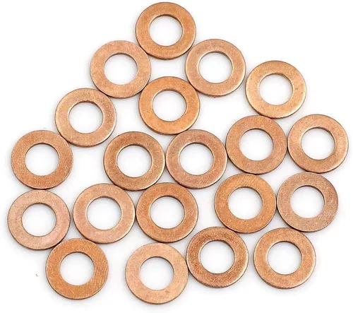Vista 10 de X AUTOHAUX Anillo de sellado plano de cobre métrico M6 x 0.354 in x 0.039 in para tuerca de tornillo