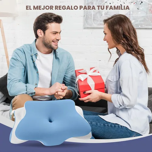Vista 7 de A-Pce Almohada cervical para cuello y hombro, almohadas de espuma viscoelástica inodoras y funda de seda suave, almohada ortopédica ergonómica