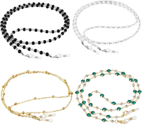 Vista 11 de ONESING 4-10 piezas Cadenas de gafas para mujer, soporte de cadena para anteojos, correa para gafas, cadena para anteojos, cordón para gafas, regalo