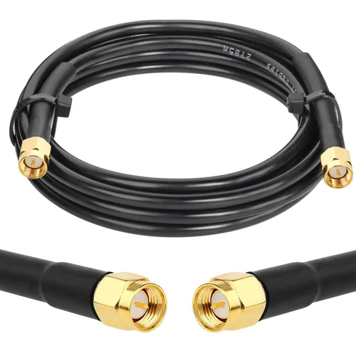 Vista 10 de Cable RG58 SMA - Extensión de cable SMA macho a macho de baja pérdida de 3 pies de 50 ohmios para aplicaciones de antena de radio 3G/4G/LTE/GPS/RF