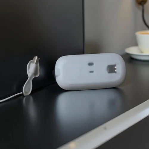 Vista 3 de Ratón inalámbrico con diseño ergonómico para computadora y escritorio, oro rosa