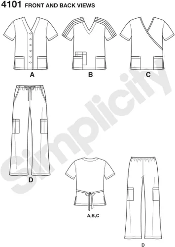 Vista 2 de Simplicity Patrón de costura fácil de coser para hombres y mujeres, tallas S-L