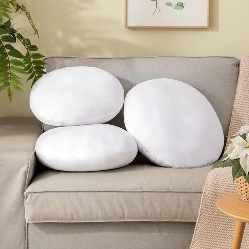 Vista 7 de MIULEE Almohada redonda de 14 pulgadas, almohada de suelo, funda de relleno para cojín decorativo, cama, sofá, boda