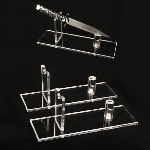 Vista 9 de WANLIAN Soporte para cuchillos, soporte para cuchillo único, soporte de exhibición de cuchillos de acrílico, soporte de exhibición de cuchillos