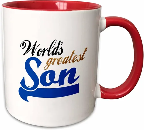 Vista 13 de 3dRose Worlds Greatest Son - Taza (11 onzas), color negro