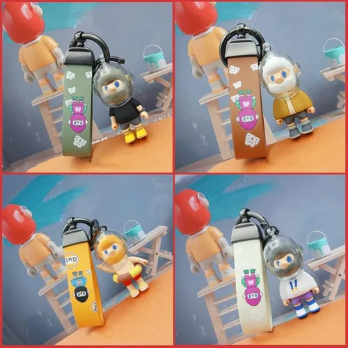 Vista 3 de Lindos llaveros para mujeres, hombres, niños y niñas, juego de llaveros con colgante de coche, llavero pequeño de metal, accesorios para llavero