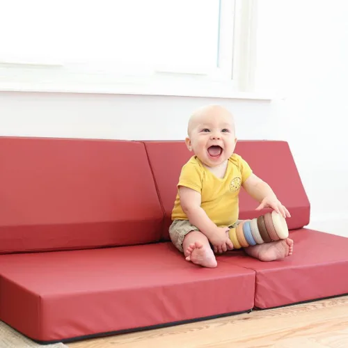 Vista 3 de foamnasium Blocksy Mini - Juego de espuma para interiores, 3 piezas, suave sofá de juego activo para niños y niños para gatear, escalar, construir