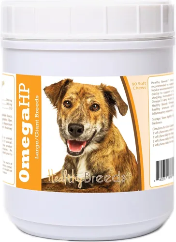 Vista 215 de Healthy Breeds Affenpinscher Omega HP - Masticables suaves para piel y pelaje, 60
