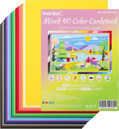 Vista 22 de Uncle Paul 40 hojas de cartulina rosa Bloming – 8.5 x 11 pulgadas de doble cara, papel de impresora de 65 libras, perfecto para álbumes de recortes