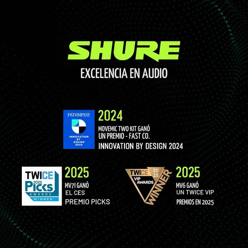 Vista 7 de Monitor SHURE SE215 Live Sound, Negro Professional in-ear monitors with deep bass, single dynamic driver, secure fit, detachable cable and