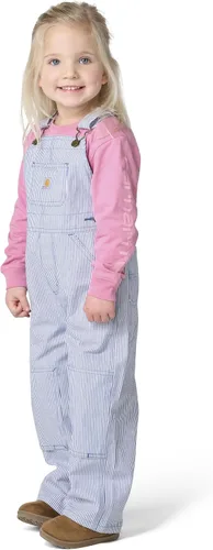 Vista 5 de Carhartt Overol con peto de lona de ajuste holgado para niños Azul (Blue Horizon)
