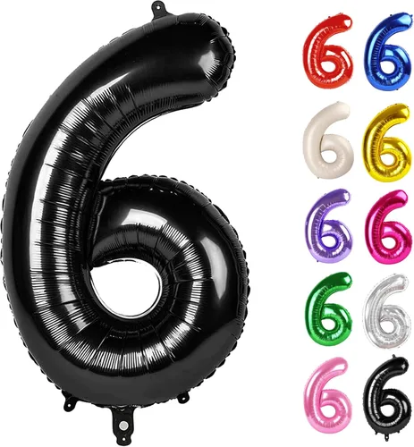 Vista 24 de Globo negro del número 0 de 40 pulgadas – globo número 0, decoraciones