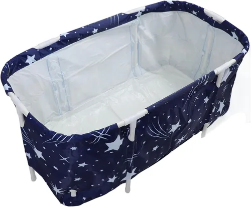 Vista 2 de Portable Bathtub, Multifunctional, Foldable Bathtub for Adults and Space Saving PVC, 47.2 x 21.7 x 19.7 Inches (Full Stars)