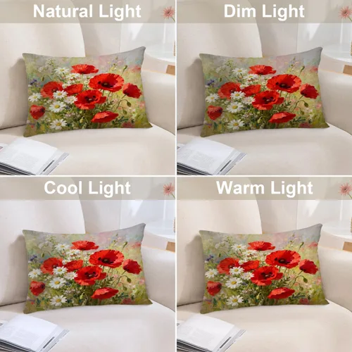 Vista 167 de Batmerry Autumn Pumpkin Templeton Throw Pillow Covers, Green Leaves Paths Forests Decorative Pillow Covers Digital Printing Blended for Couch Sofa