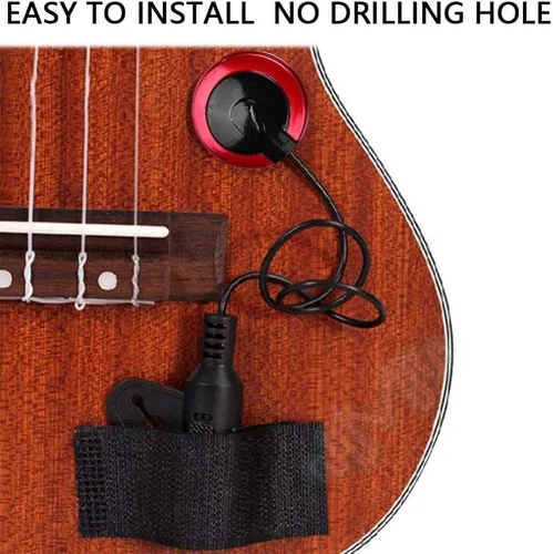 Vista 5 de Pastilla transductor, pastilla de micrófono para guitarra violín banjo ukelele