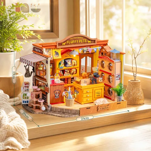 Vista 2 de Rolife Serie de tiendas de casas en miniatura de bricolaje - Fluffy Friends