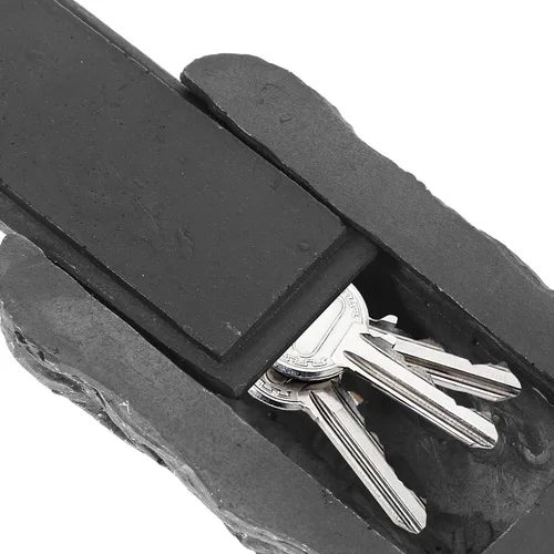 Vista 3 de Outdoor Simulated Stone Key Hider Box with Faux Rock Appearance Hidden Yard Key Holder for Garden and Exterior Use Weather-resistant