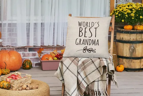 Vista 4 de Fundas de almohada de 18 x 18 pulgadas, regalos para la mejor abuela para cumpleaños, día de la madre de parte de nietos, funda de almohada