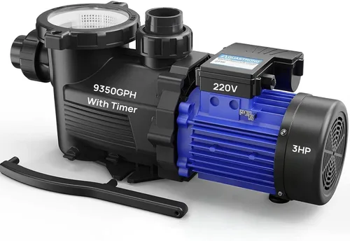 Vista 16 de Aquastrong - Bomba de piscina de 1.5 HP para interior/sobre el suelo, una sola velocidad, 115 V, 8100 GPH, alto flujo, potentes bombas de piscina
