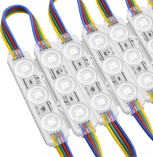 Vista 11 de Luces LED para escaparate, 40 pies, 80 piezas, impermeables, para letreros publicitarios, módulo de luz LED, 4 juegos de módulos LED 5050 SMD
