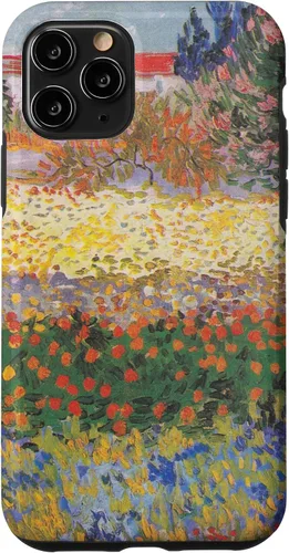 Vista 27 de iPhone 16 Vincent Van Gogh - Jardín floreciente con camino - caso de Arles