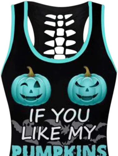Vista 3 de WOSJKDJ Disfraces sexys de Halloween para mujer, talla grande, 2 piezas, trajes de festival para adultos, adolescentes, niñas, disfraz con estampado