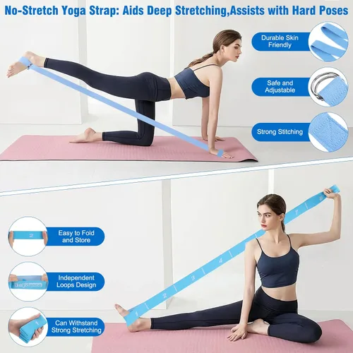 Vista 7 de Pilates Kit Equipment, Pilates Ring and Ball for Women Home Workout Pilates Set with 14'' Magic Circle, Wrist Weights, Resistance Bands, Yoga