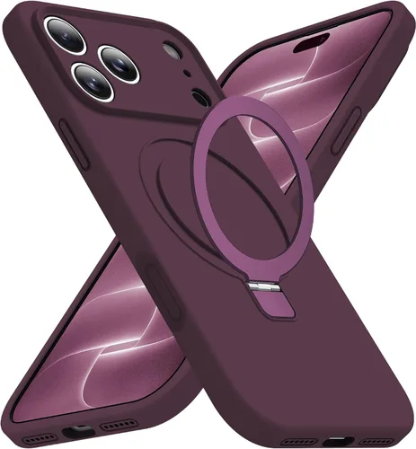 Vista 61 de SKYLMW Funda diseñada para iPhone 11 con soporte magnético invisible Compatible con Mag-Safe, a prueba de caídas de grado militar, a prueba de Negro