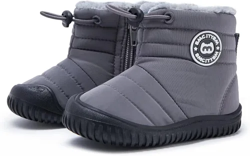 Vista 2 de BMCiTYBM - Botas de nieve de invierno para niños y niñas (piel sintética)
