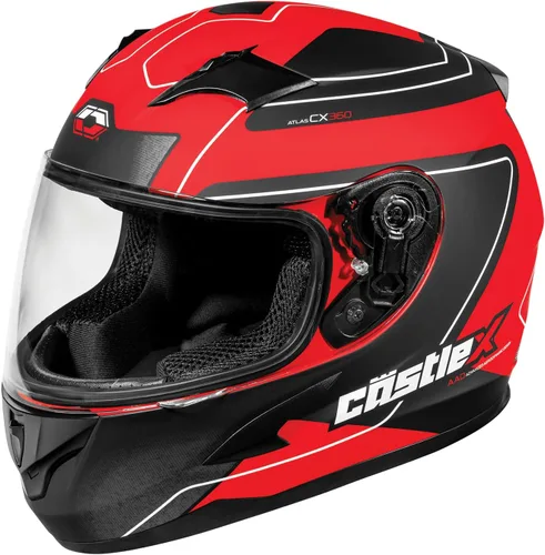 Vista 6 de Castle X CX360 Atlas - Casco juvenil en rosa mate glo/negro, talla pequeña