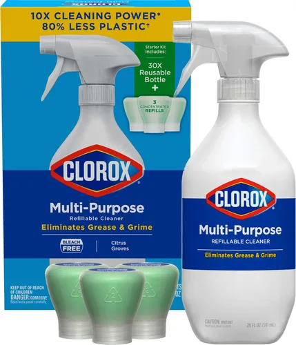 Vista 15 de Clorox Recambio de spray multiusos, esenciales para el hogar, 3 x 1.125fo repuestos concentrados