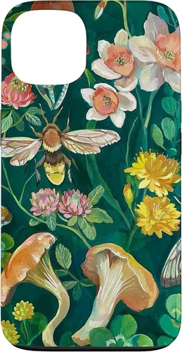 Vista 7 de Funda Boho Bee Greenery Luna Moth Vintage Botanical Mushroom para iPhone 13 Pro