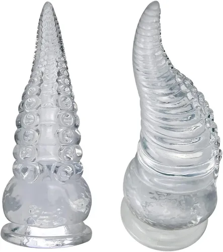 Vista 6 de Consolador anal transparente con ventosa para tentáculos, consolador realista y transparente para estimulación de próstata, tapón anal, masturbarse