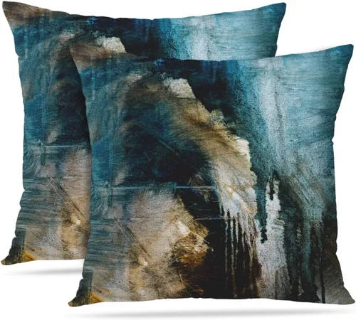 Vista 33 de Britimes Fundas de almohada modernas para decoración del hogar, 16 x 16 pulgadas, juego de 2 fundas de almohada decorativas, fundas de almohada