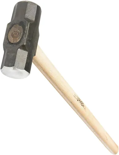 Vista 5 de URREA Martillo de trineo - Martillo de perforación de cabeza de acero de 2 libras con cabeza de golpe forjada y mango de madera de nogal - 1433G