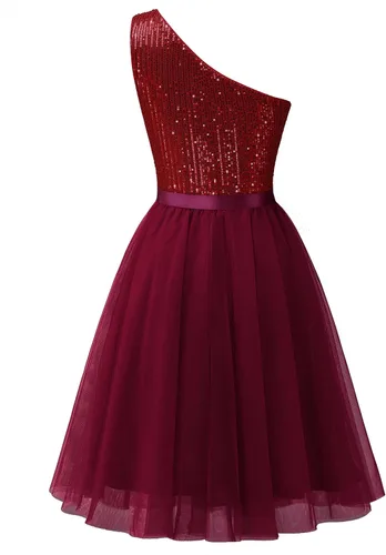 Vista 6 de BeryLove Vestido de lentejuelas para mujer, con purpurina brillante, un hombro, vestido de fiesta, club, vestido de fiesta bodycon vestido