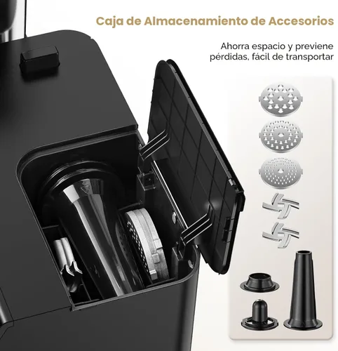 Vista 3 de AAOBOSI Picadora de carne eléctrica de 3000 W máx. con pantalla táctil a color, inversión automática y almacenamiento integrado, 3 ajustes